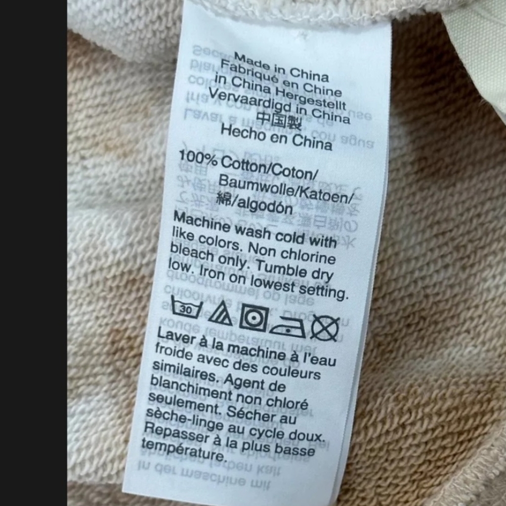 Madewell Women's Neutral Brown/White Tie Dye Do Well Crew Neck Sweatshirt- Large - Picture 4 of 4